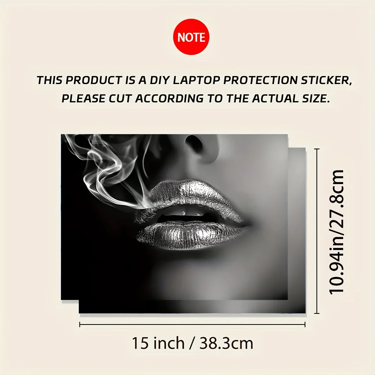 مجموعة مكونة من قطعتين من ملصقات الفينيل الفنية للشفاه مناسبة لأجهزة الكمبيوتر المحمولة وخوذات السيارات غير القابلة لإعادة الاستخدام والدراجات النارية والثلاجات وما إلى ذلك