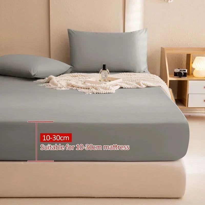 100% Waterproof Mattress Covers Protector Adjustable Non-Slip Bed Fitted Sheet with Elastic Band for Queen King 90/140/160/200