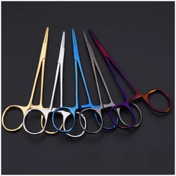 Animals Curved Trauma Hemostat  Stainless Multi Rainbow Color Grooming Veterinary Tools Suitable for Surgical Wound Cleaning