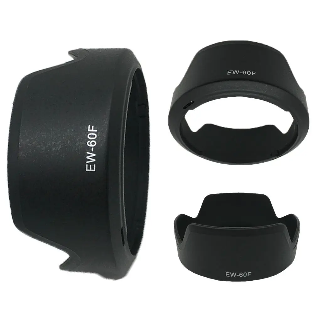 ABS Lens Hood EW-60F 55mm Black Protective Shield Camera Lens Sunshade for Canon EF-M 18-150mm IS STM Camera Accessories