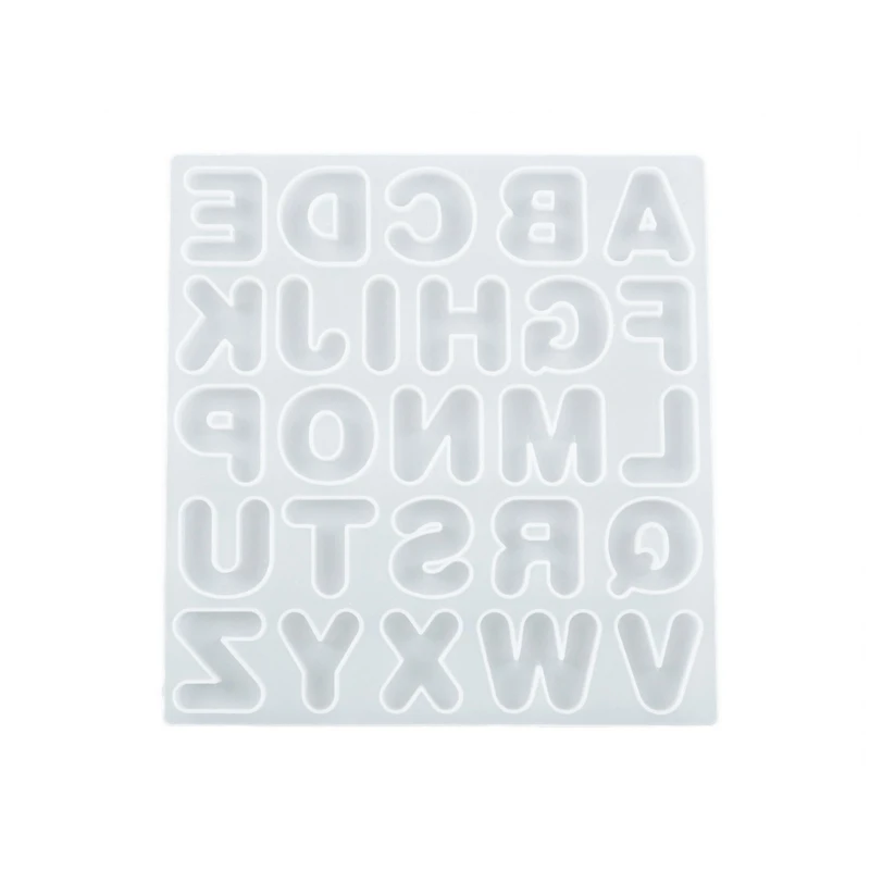 เรซินหล่อแม่พิมพ์ซิลิโคนตัวอักษรภาษาอังกฤษพวงกุญแจจี้เครื่องประดับแม่พิมพ์