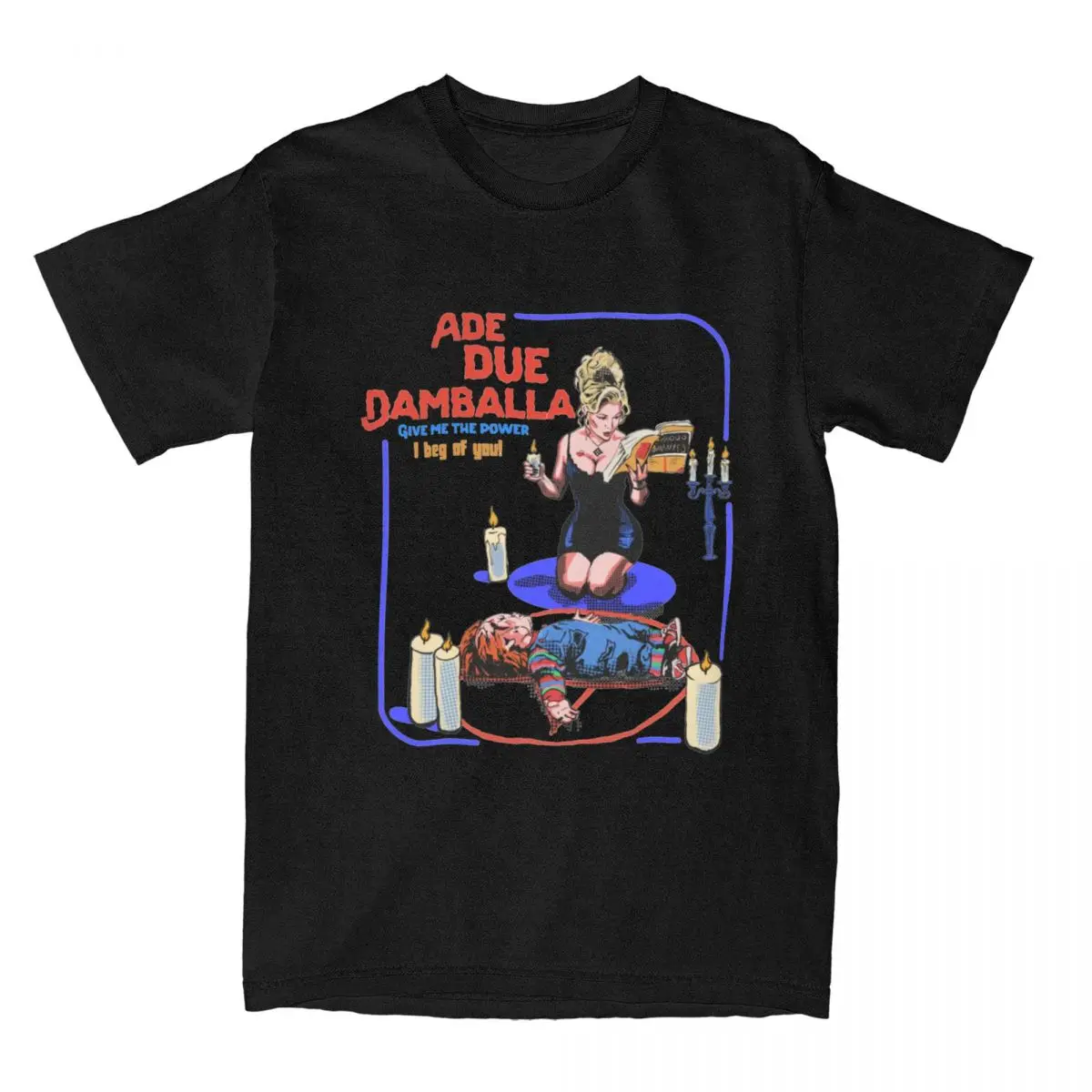 Ade Due Damballa Bride Of Chucky Men Women\'s T Shirt Vintage Accessories Funny Tees Short Sleeve Round Neck T-Shirt 100% Cotton