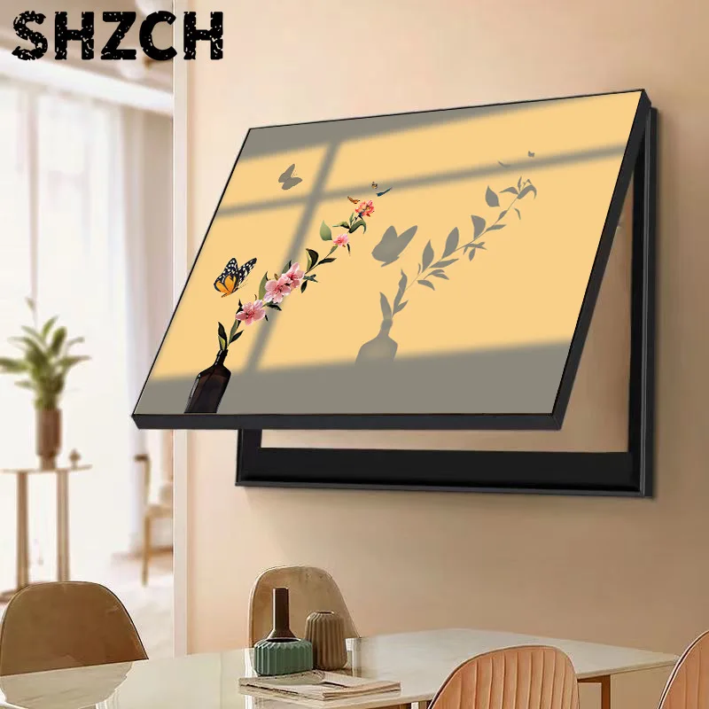 Innovative Shadow Art Power Box Cover - No-Drill Wal/l Decor for Living Room, Conceals Electrical Switches & Meter Boxes
