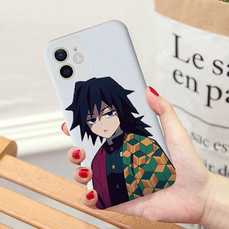 Cartoon Demon Slayer etui na telefony dla iPhone13 12 11pro XS MAX XR 7 8 6Plus śliczne Kamado Nezuko cukierki miękkie matowe tylna okładka Coque