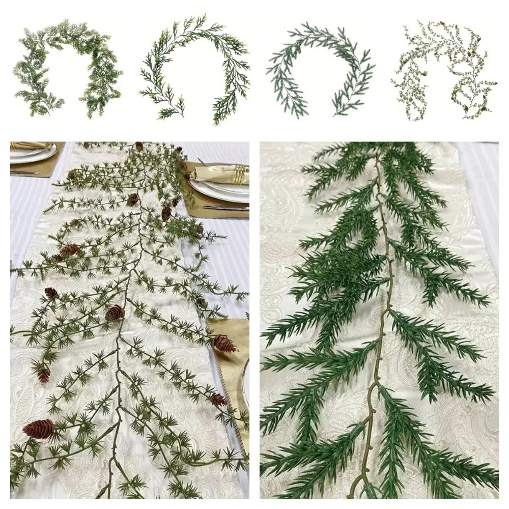 

Подарочная зеленая искусственная сосновая игла из ротанга 160 см, пластиковая рождественская декоративная гирлянда, подвесной венок, свадебные сувениры