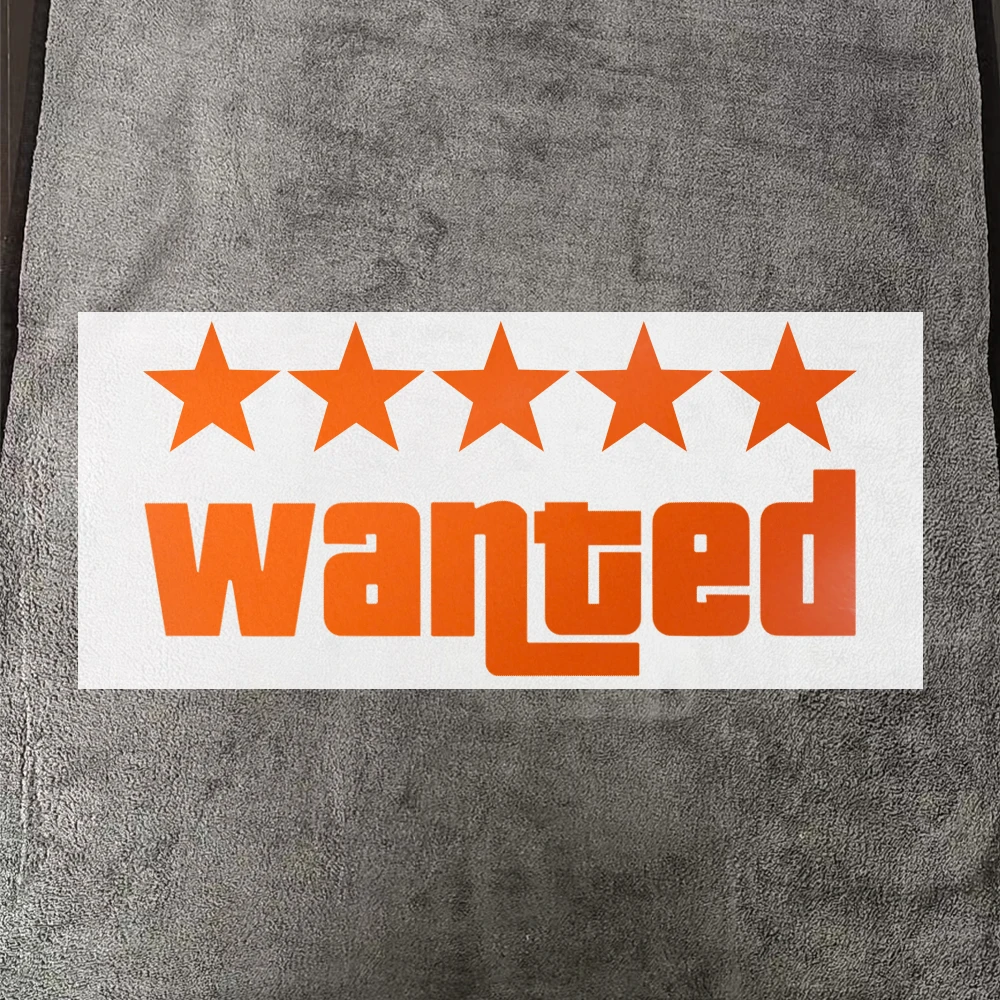 Auto-Aufkleber „Wanted“ Laser-Auto-Sticker Lustige Vinyl-Folienaufkleber für Auto-Stoßstangen, Fenster, Motorräder, Laptops, Wände und Zubehör