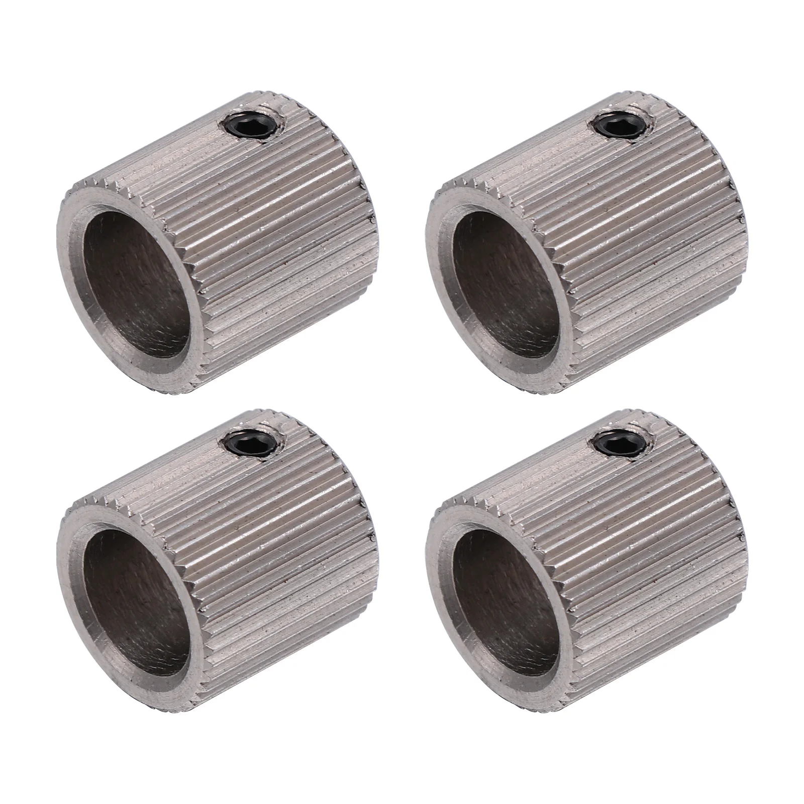 

4pcs Stainless Steel Extrusion Wheel Lightweight Feeding Gear 40 Extruder Wheel Teeth Drive Gear Silver