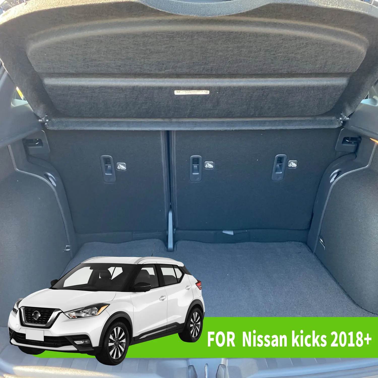 Cargo Cover Fits for Nissan Kicks  2017 2018 2019 2020 2021 2022 2023 Accessories Rear Trunk Cover