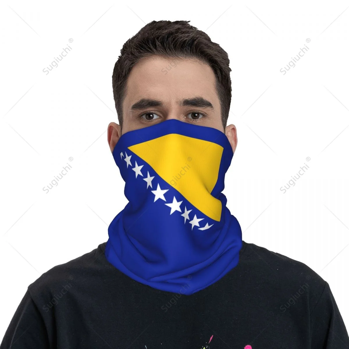 

Unisex Bosnia And Herzegovina Flag Neckerchief Scarf Neck Face Mask Scarves Neck Warmer Seamless Bandana Headwear Cycling Hiking