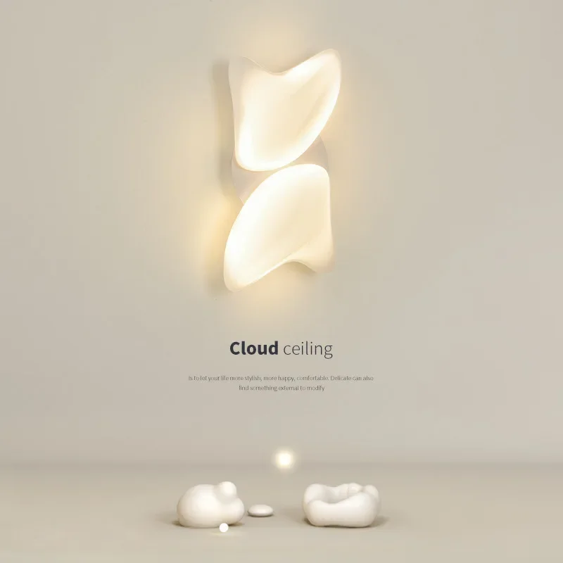 

Warm Cream Wind Wall Lamp, Modern Study, Bedroom, Bedside Lamp, Minimalist Creative Living Room, Sofa, Background Wall Lamp