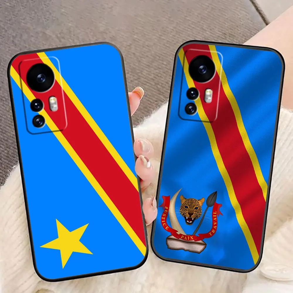 Democratic Republic Of The Congo Flag Phone Case For Xiaomi 9 10T 11 11T 12 12T 13 POCO F3 F4 F5 F6 X3 X4 X5 M3 M4 M5 M6 Case