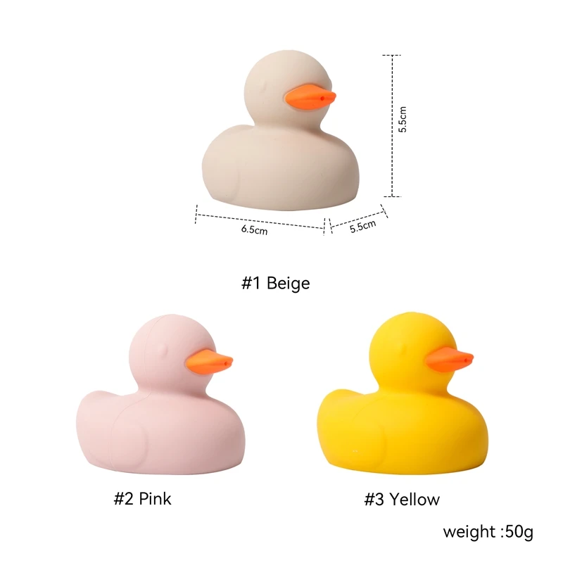 The Cute Duck Baby Bath Toys Little Yellow Duck With Squeeze Sound Rattle Soft Rubber Water Toy Children Summer Bathroom Gift