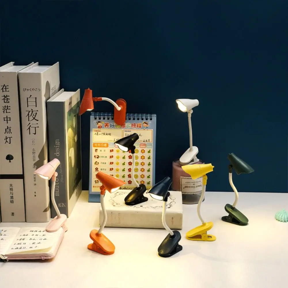 Portable Eye Protection Creative Gift Desk Lamp with Clip Reading Book Clip Light Bedside Study Lamp Mini Table Lamp