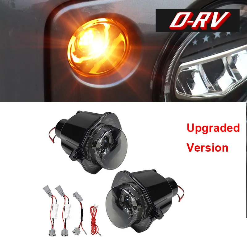 

1 Set Car Turn Signal Round Fog Light for Suzuki Jimny JB64 JB74W 2019-2020 Amber White DRL Daytime Running Light