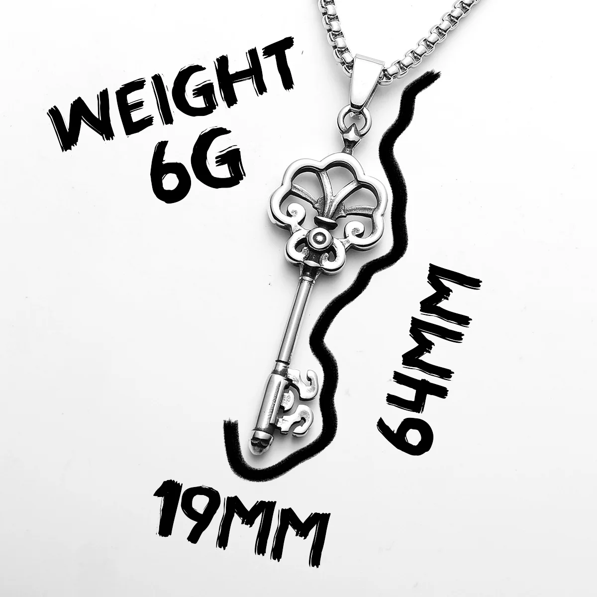 Simple Retro Key Men Necklaces With Pendant Stainless Steel Jewelry For Male Women Punk Hip Hop Accessories Gifts Wholesale