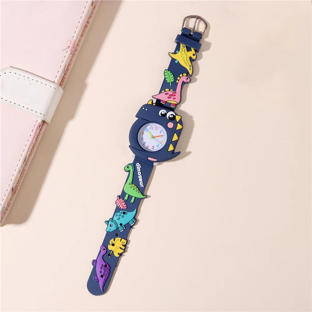 Creative 3D Dinosaurs Dial children‘s Watch For Girls Boys Kids Quartz Wristwatches view 6