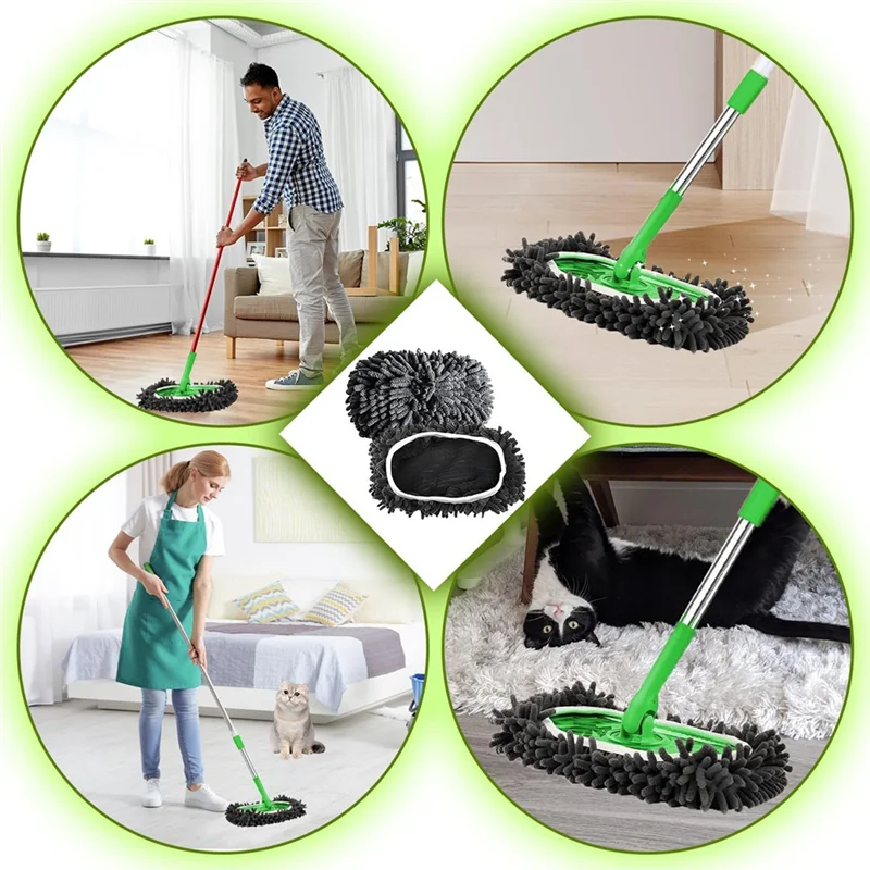 ABKR-Wipes Reusable For Swiffer Sweeper Mop, Floor Mop Cover, Dry Floor Cloths/Wet Floor Cloths, Washable Mop Cloth