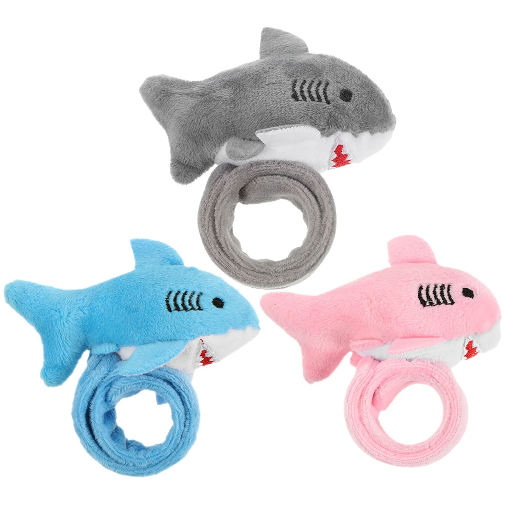 3 Pcs Gift Plush Ring The Party Louse Slap Rings Pp Cotton Stuffed Animal Bracelets