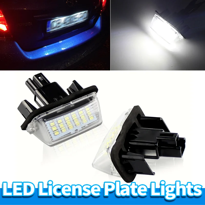 

2PCS LED License Plate Lights LED License Lamp FOR TOYOTA CAMRY YARIS AVALON HIGHLANDER PRIUS C VERSO-S 2012-2019 81270-06030