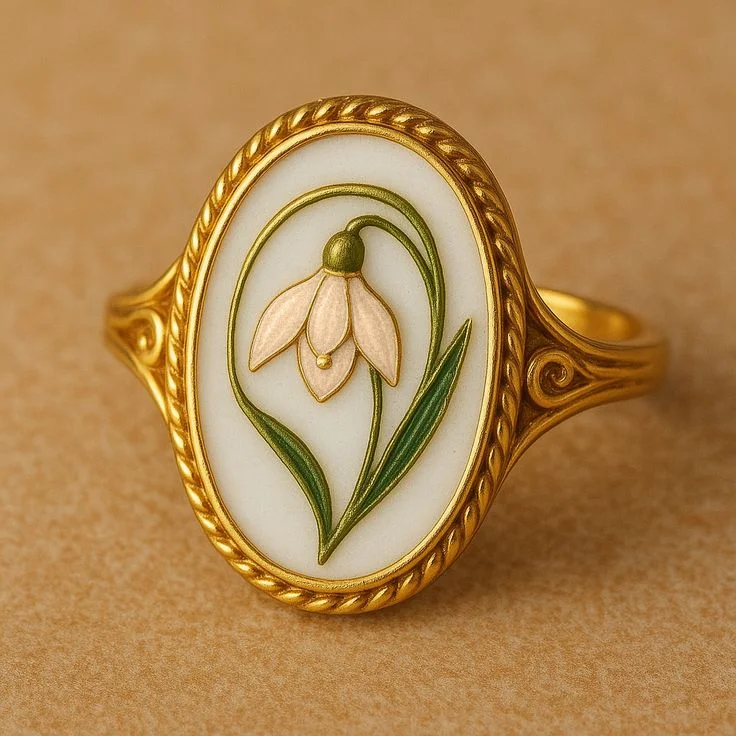 Luxury-lite Textured Edge Engraved Floral Oval Copper Jewelry for Women. Suitable for Casual Outings and Vacations.