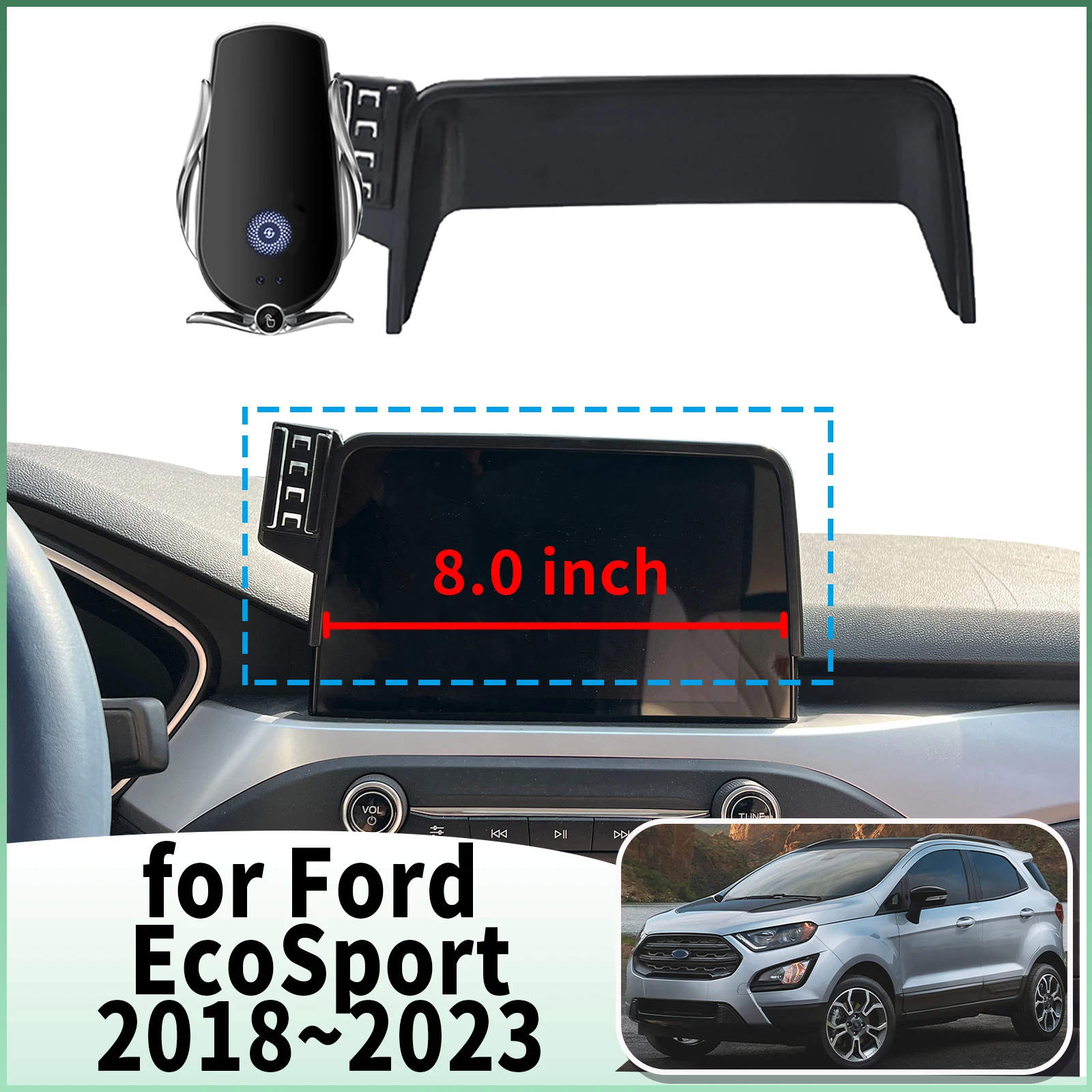 

fit for Ford EcoSport 2018 2019-2023 (8in) Specific Dashboard Navigation Phone Holder Mount Design Car​​ accessoires