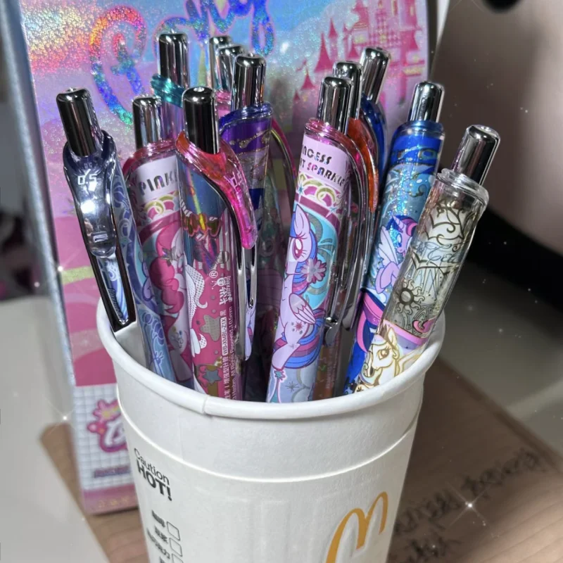 Kayou My Little Pony Friendship Note Pinkie Pie Cartoon Blind Box Pen Cartoon Laser Limited Edition Black 0.5 Press Gel Pen Gift