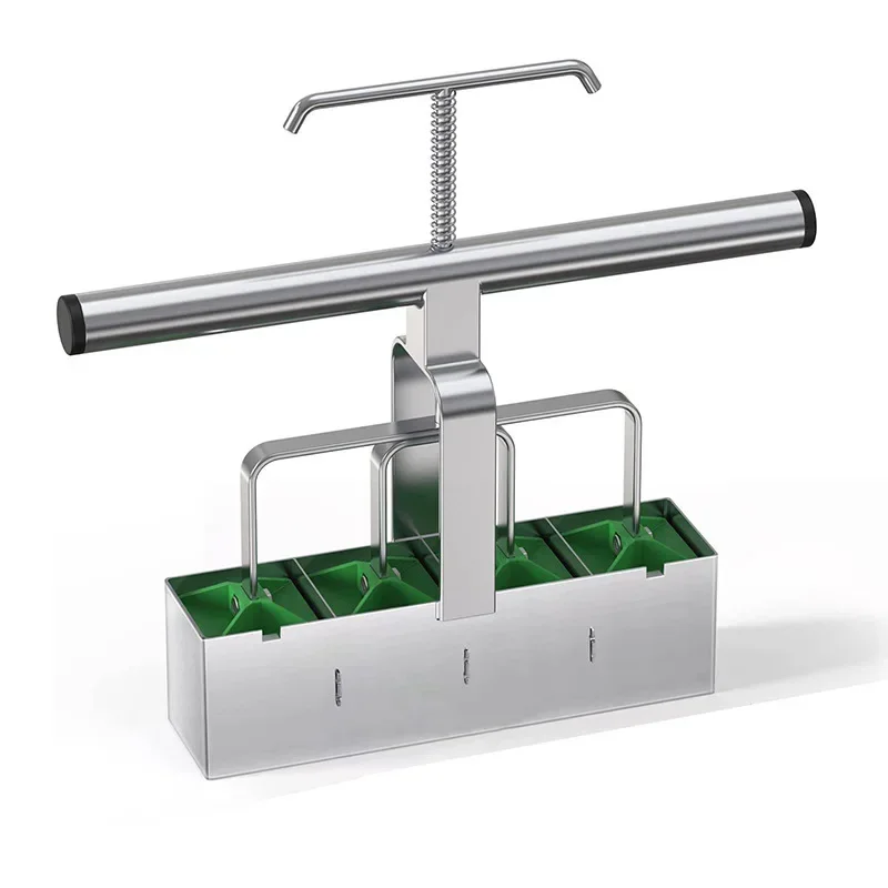 

for Garden and Nursery Use Bestseller Extended Handle Manual Soil Block Maker - Handheld Seedling Tool