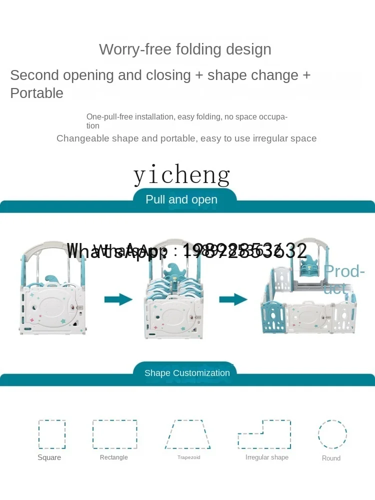 ABC Bambino Gioco per bambini Recinzione Recinzione pieghevole Parco giochi per interni domestici