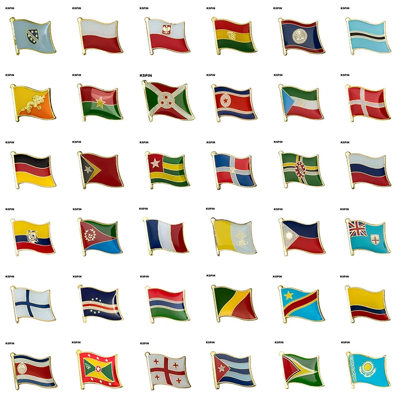 300+ Metal Flag Countries Flag Laple Pin Badge Pin For You Choose