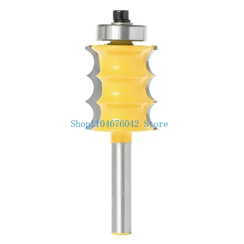 

652F Large Triple Bead Column/Face Molding Router Bit -1/4" Shank For Woodworking