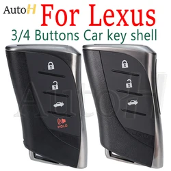 Smart Car Key Shell Case 3/4Buttons for Lexus 2018-2020 ES350 LC500 LC500h LS500 LS500h GX460 LS500 UX250h Auto Remote Key Shell