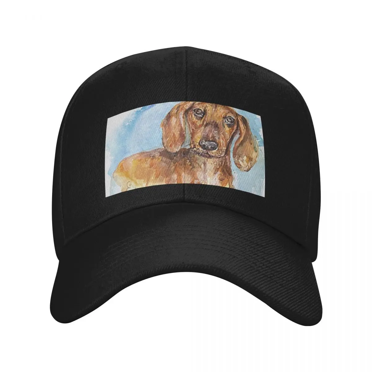 

Portrait of a brown dachshund. Baseball Cap Rugby Trucker Hat Thermal Visor Sun Hats For Women Men's