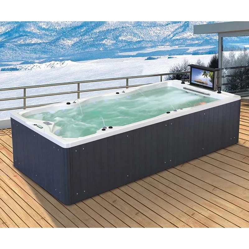 Outdoor Spa Surf Hot hubs,Large Freestanding Whirlpool Bathtub, Multi-personal Thermostatic Intelligent Massage swimming pool