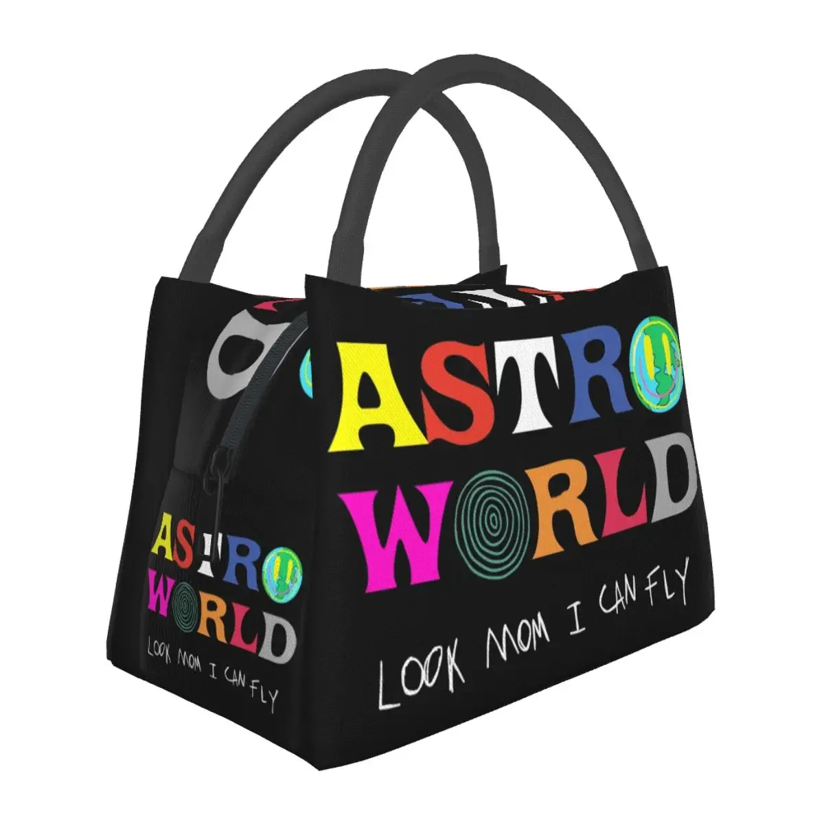 ASTROWORLD Look Mum I Can Fly Lunch Bags Insulated Bento Box Waterproof Lunch Tote Resuable Picnic Bags for Woman Student School