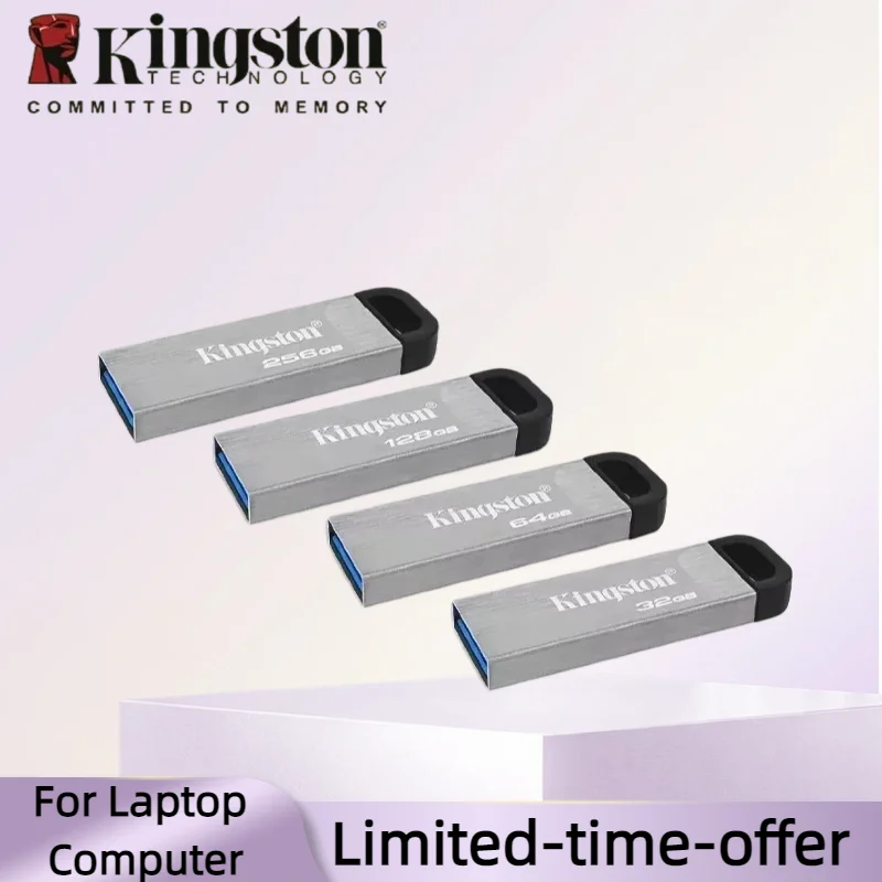 Kingston Data Traveler Kyson USB Flash Drive 64GB 128GB 256GB 512GB USB 3.2 Flash Penrive DTKN Pen Drive for Computer