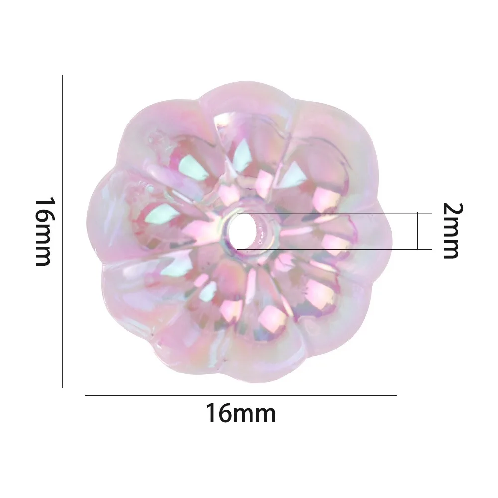 10Pcs DIY Handmade Transparent Beads Fashion 16mm Acrylic Beads Pumpkin Lantern Beads