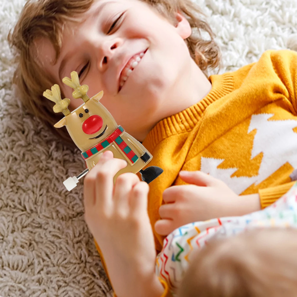 

3 шт., пластиковая заводная рождественская тематическая детская игрушка, компактная детская игрушка для праздничной вечеринки, домашний декор, новинка, забавное животное