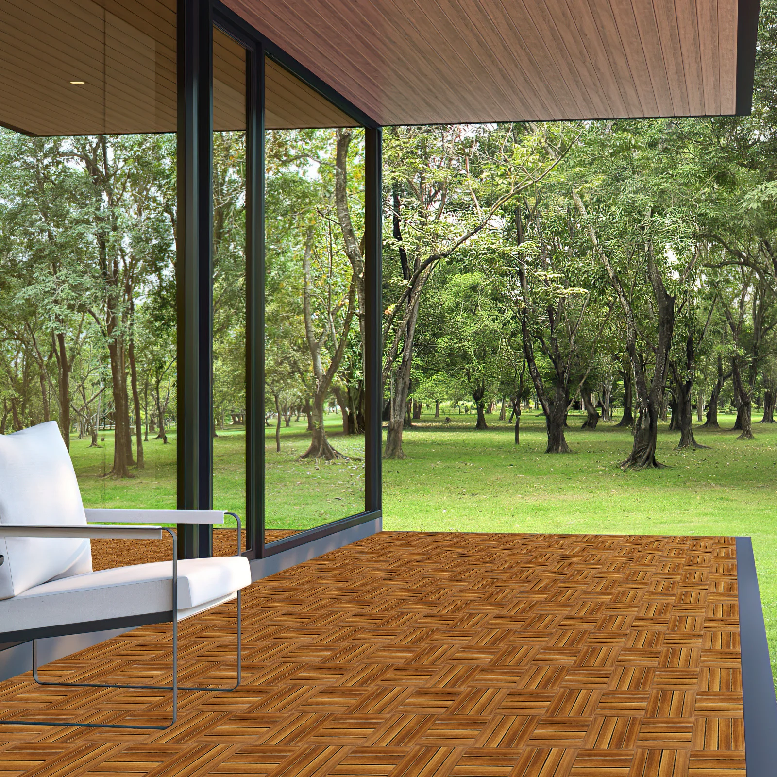 

Деревянная палубная плитка, антикоррозийный деревянный пол, блокирующийся, уличная напольная плитка для балкона, патио, прочная деревянная настил