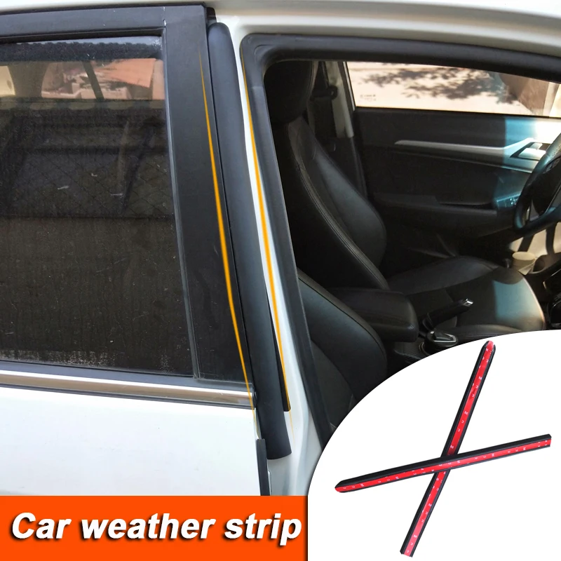 

Car Styling B Pillar Sealing Strip 2pcs Universal Rubber Soundproofing Waterproof Stickers Exterior Automobiles Accessories