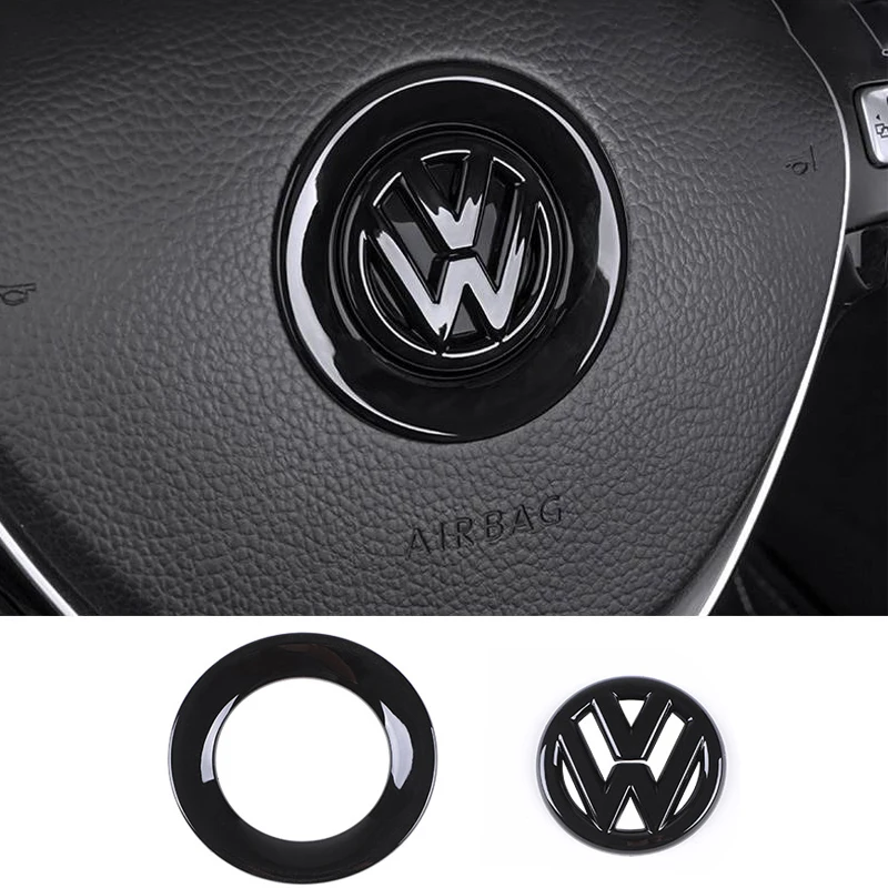 Car Steering Wheel Auto Emblem Sticker Accessories For Volkswagen VW R-line GTI R Polo Golf Touareg Passat Magotan Tiguan Jetta