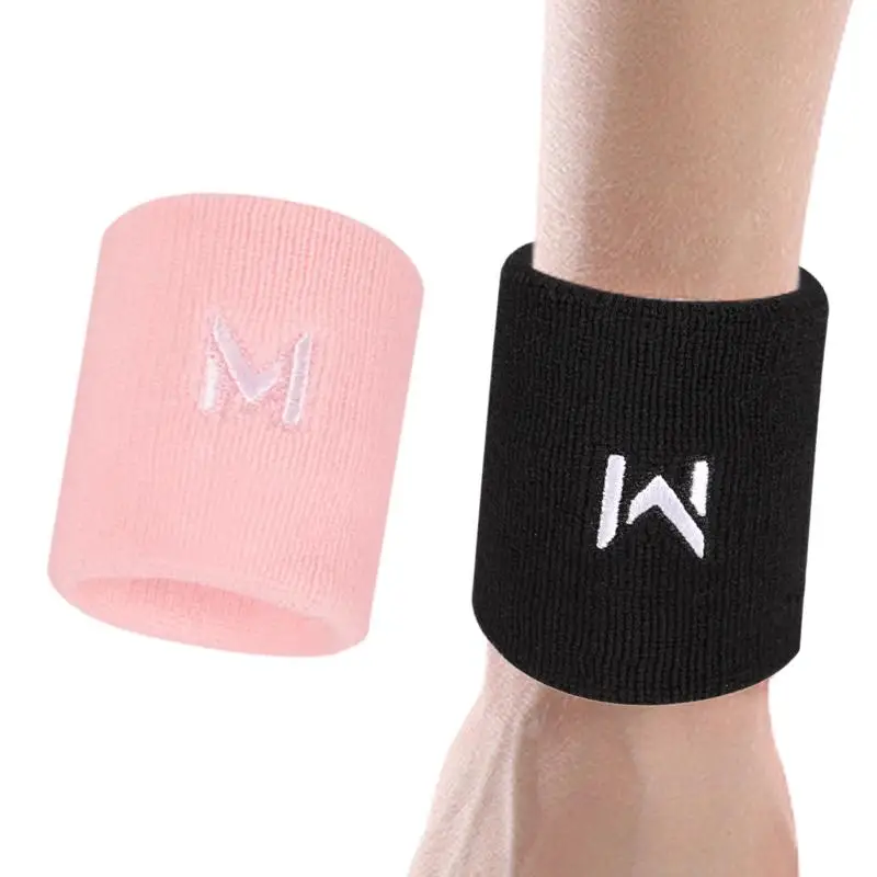 Universal Terry Cloth Cotton Sweatband Sports Wrist Tennis Yoga WristBand Arm Sweat Absorb Sleeve Towel Band Bracers Wrist Wrap