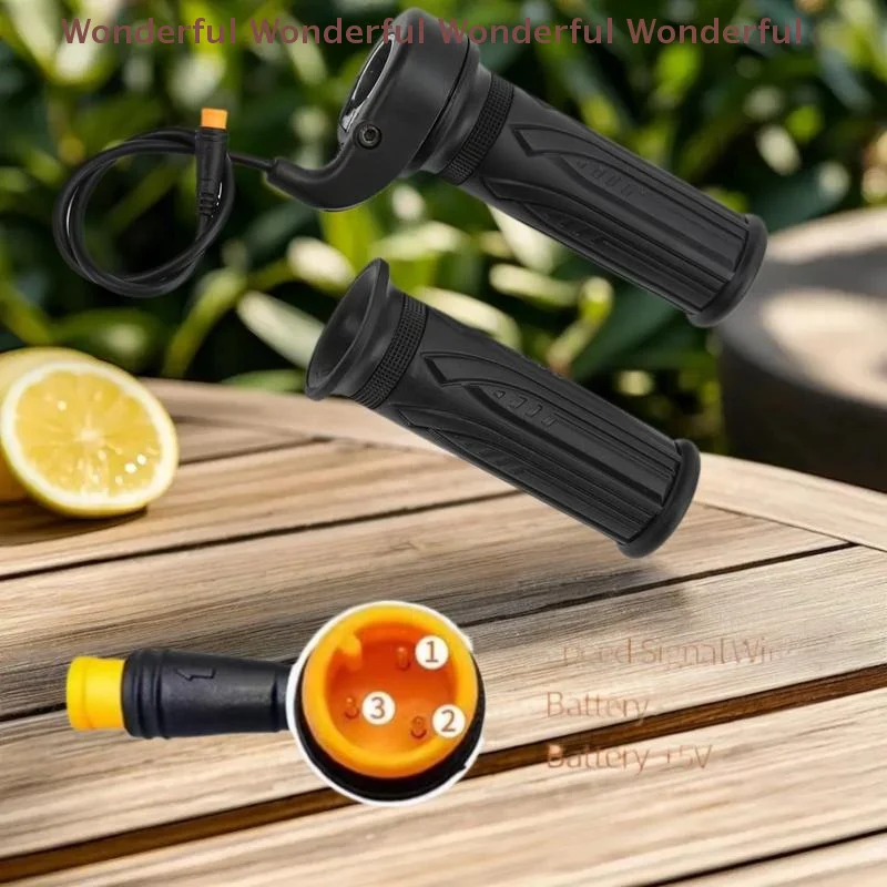 

Прочные ручки дроссельной заслонки 20X для руля диаметром 22,2 мм — электрические скутеры от 12 до 72 В с водонепроницаемым 3-контактным разъемом, 1 пара