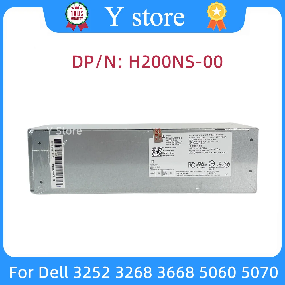 Loja y Novo para Dell 3252 3268 3668 5060 5070 7060 7070 200w Power Supply 6pin Mais 4pin H200ns00 D200as-00 B200as-00