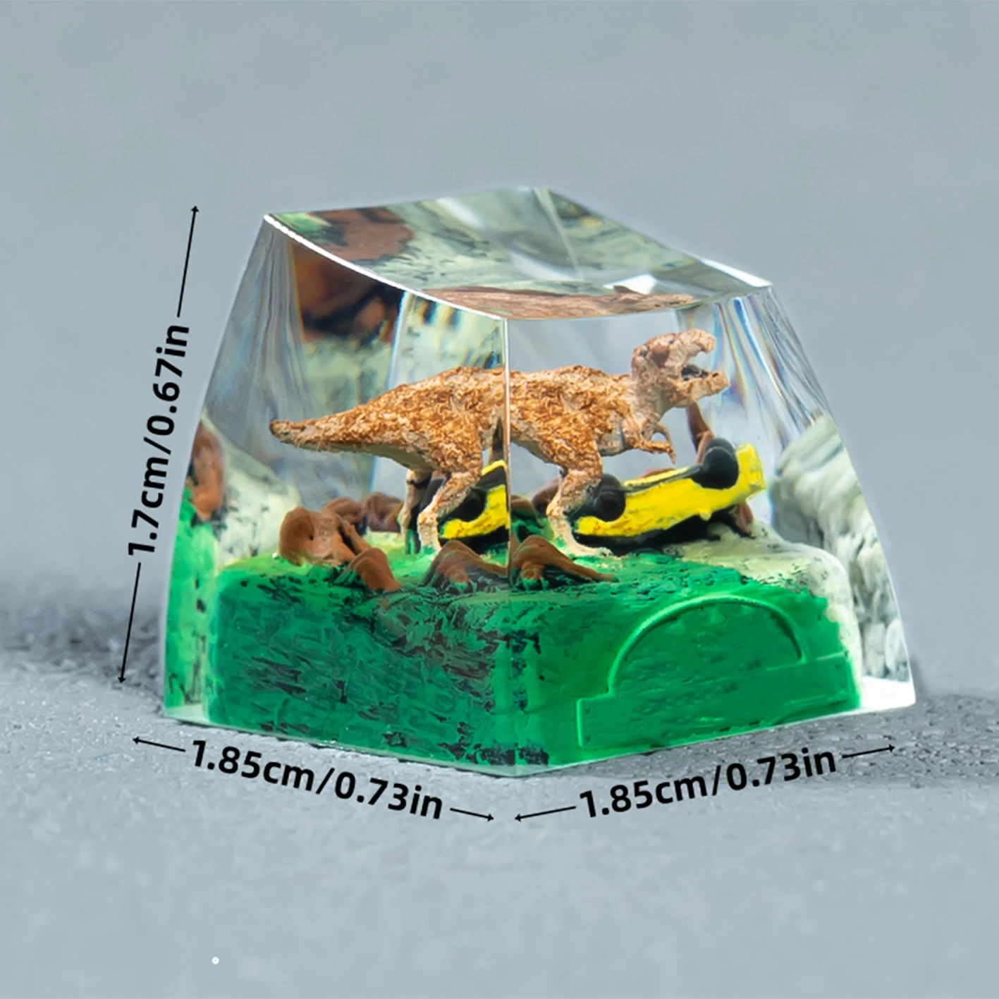 

Колпачок для клавиатуры ручной работы из смолы в виде тираннозавра-рекса, объемный дизайн от мастера для механических клавиатур, идеальный подарок для семьи и друзей