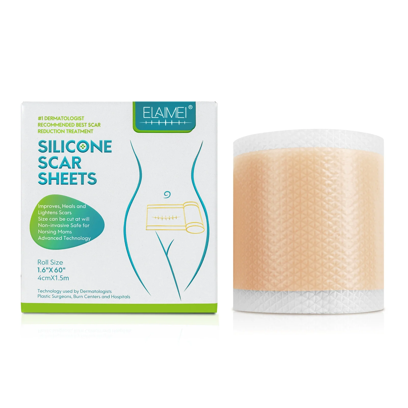Self-Adhesive Scar Cover Tape: 4cmX150cm Silicone Scar Sheets (1 Roll/2 Roll), Reusable and Effective Skin Care Strips