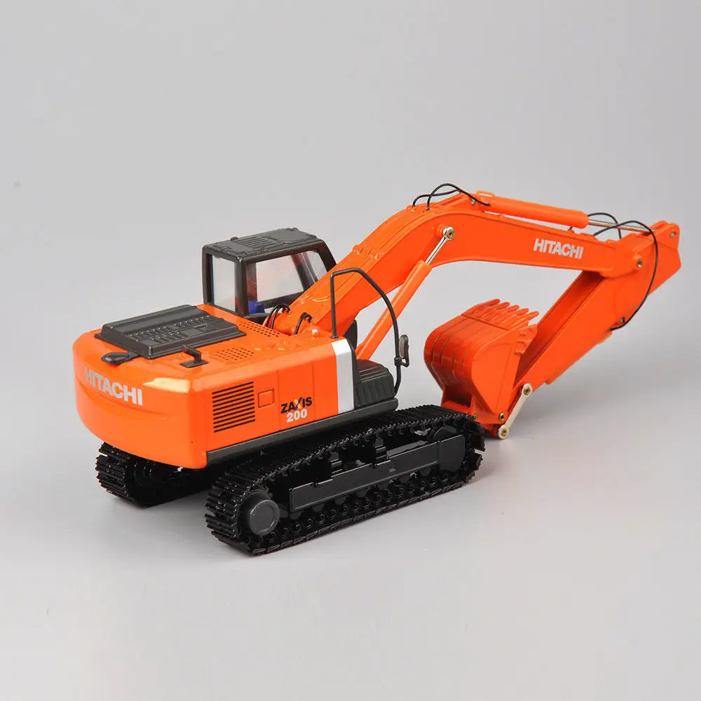 Diecast 1:50 Scale Excavator Model Hitachi ZH200 Hydraulic Excavator Alloy Engineering Car Toy Collection Display Gift