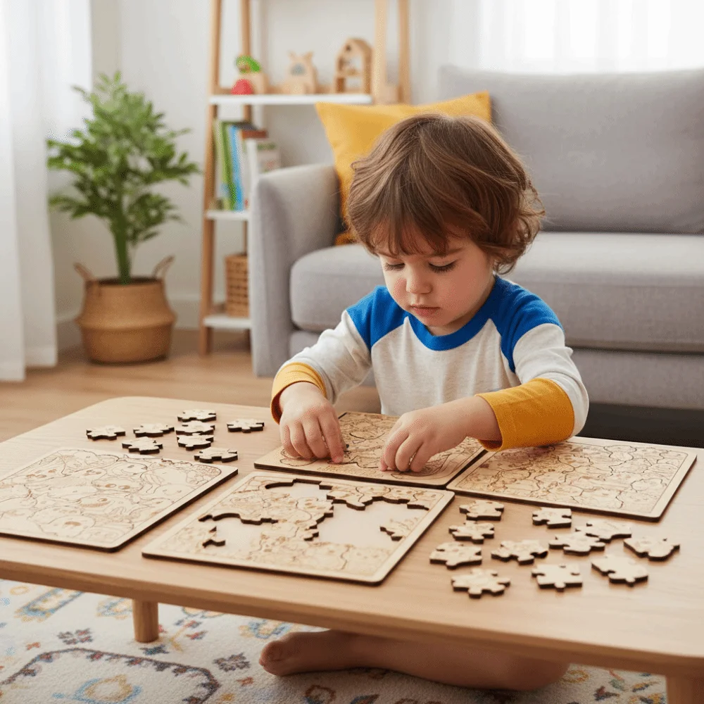 Forest Animals Dinosaur Puzzle Brain Teaser Challenging Cartoon Shape Puzzles Cartoon DIY Animal Shape Puzzles Family Game