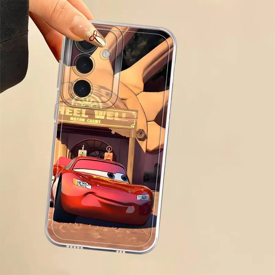Мягкий чехол Disney Lightning McQueen для Samsung Galaxy A55 A23 A14 A73 A54 A56 A33 A15 A25 A26 A24 A36 A13 A34 A35