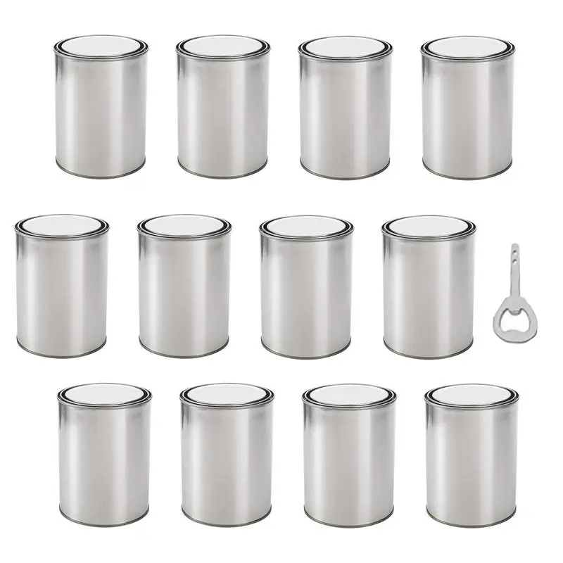 Empty Paint Cans With Lids Unlined Paint Buckets 0.5L Empty Metal 12X Multipurpose Metal Empty 12X Cans For Paint Storage And