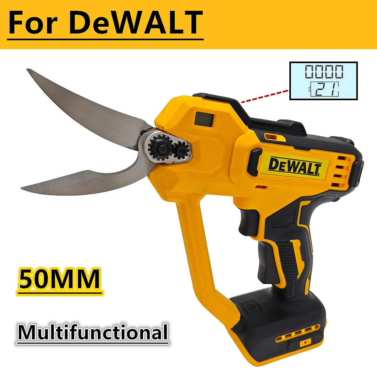 

For DEWALT 20V Battery Brushless Electric Scissor 50mm Bone Meat Shear Garden Pruner Vegetable Scissors Multifunctional Tools